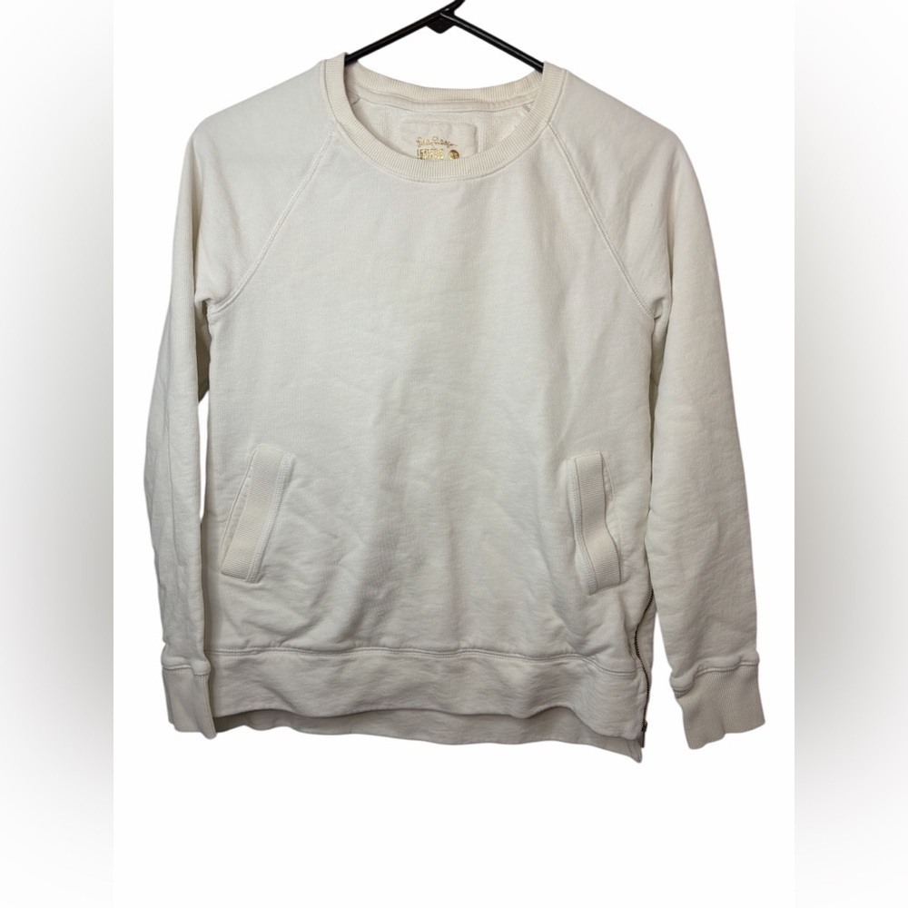 Lilly Pulitzer Cream Luxletic Beach Comber Pullover Sweatshirt